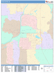 Grand Rapids  Wall Map Color Cast Style